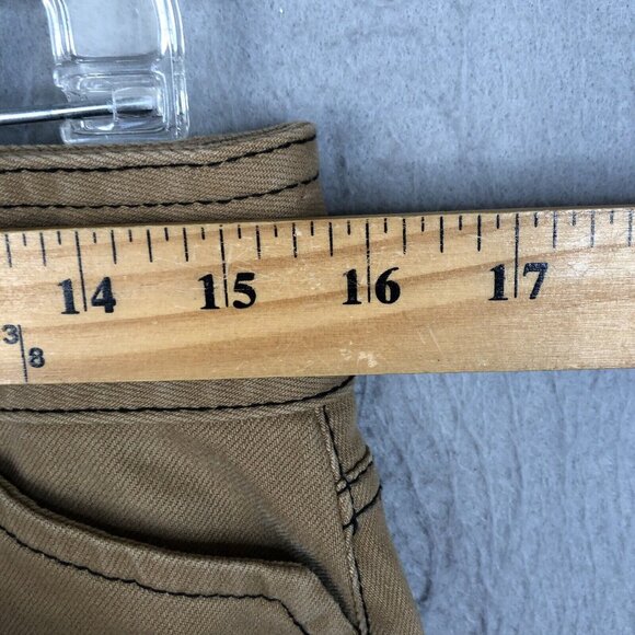 Ralph Lauren Jeans Co Denim Skirt Women 6 Brown Pencil Leather Buckle Western - Picture 4 of 16